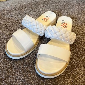 White Braided Sandal